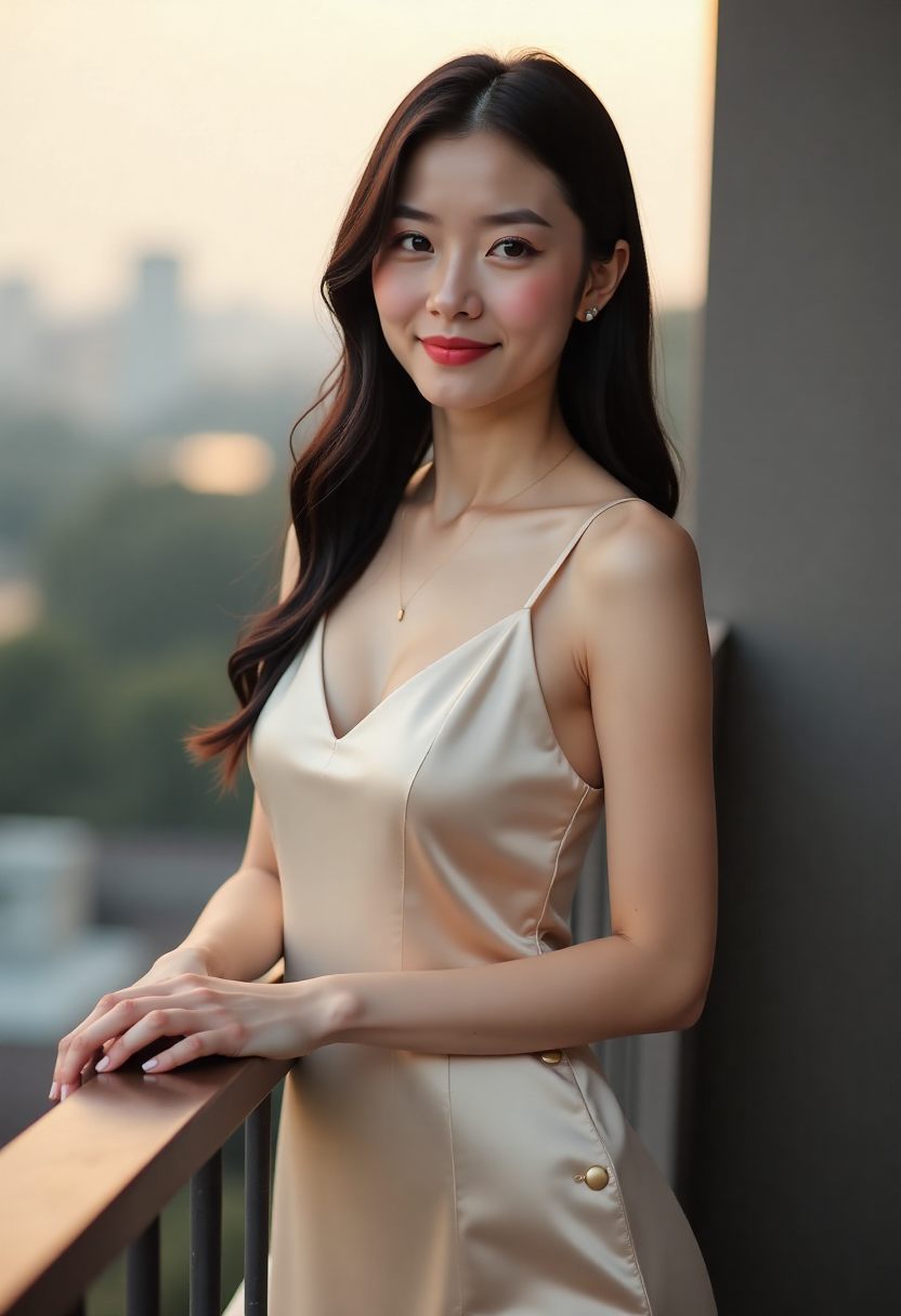 母亲和女儿在客厅看照片